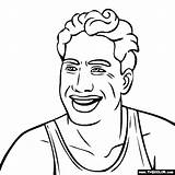 Coloring Duke Kahanamoku Pages Famous People Online sketch template