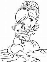 Coloring Pages Strawberry Shortcake Friends Para Dibujos Pintar Imprimir Imagen Colorear Gratis Frutillita Princess Cartoon Color Mermaid Dibujo Cake Short sketch template