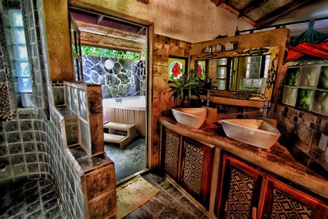jade spa jacuzzi suite tropical  romantic waterfall villas