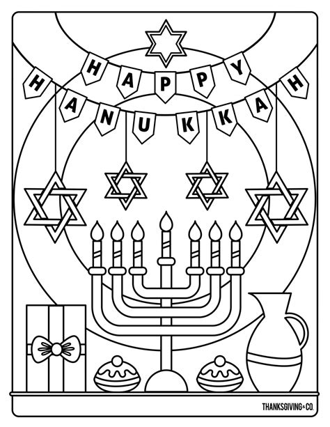 hanukkah coloring pages  printables printable world holiday
