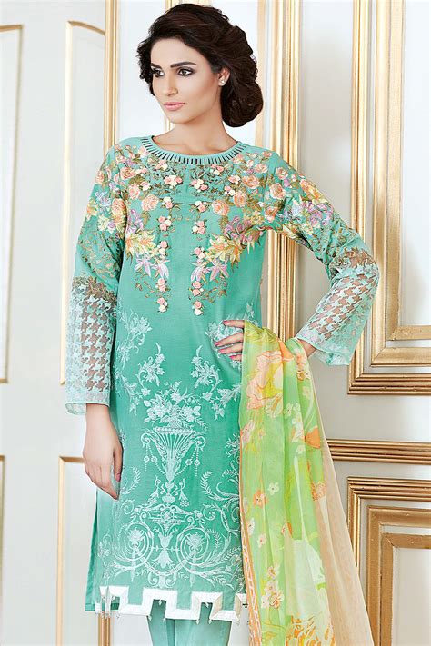 gul ahmed festive eid collection 2017 18 lawn silk and chiffon dresses