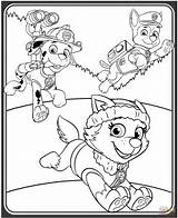 Patrol Paw Marshall Coloring Pages Chase Everest Sky Template Ryder Sheets sketch template