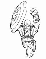 Capitan Coloring Capitaine Disegni Mewarnai Avengers Gratuit Superheroes Fois Imprimé sketch template