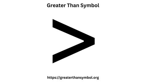 greater  symbol