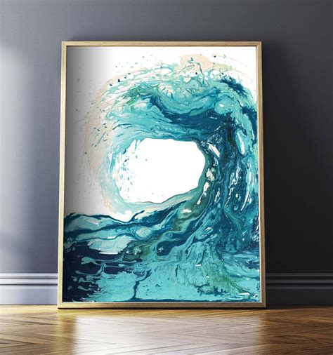 ocean print abstract art prints ocean wave painting sandbanks wa