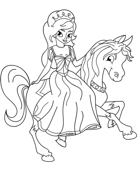 princess  horse coloring pages  girls