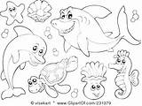 Coloring Sea Animals Pages Marine Ocean Baby Life Printable Corps Floor Getcolorings Color Print sketch template