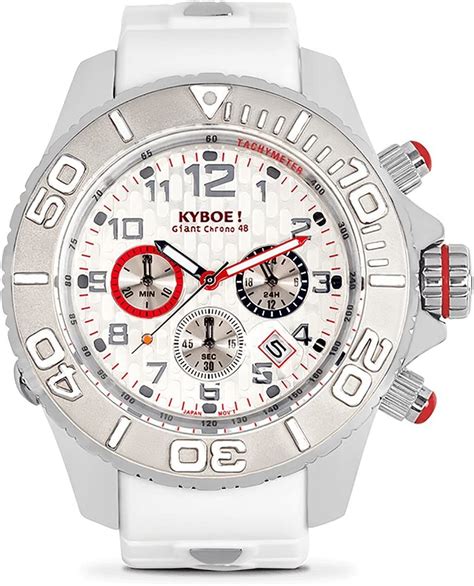 kyboe chrono silver dice kym 48 001 15 mens led chronograph watch