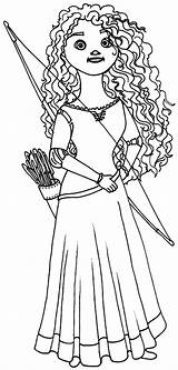 Merida Coloring Pages Princess Doll Queen Printable Elinor Riding Horse Getcolorings Color sketch template