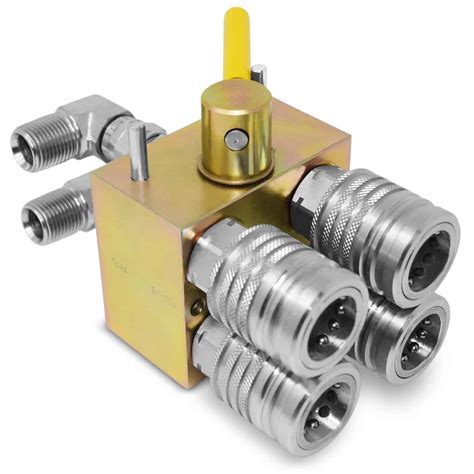 manual hydraulic multiplier scv splitter diverter valve kit  couplers npt