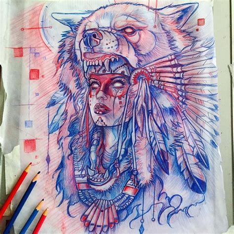 Wolf Girl Sketch Up For Grabs 🐺🌲 Electricgrizzlytattoo Sketch Wolf