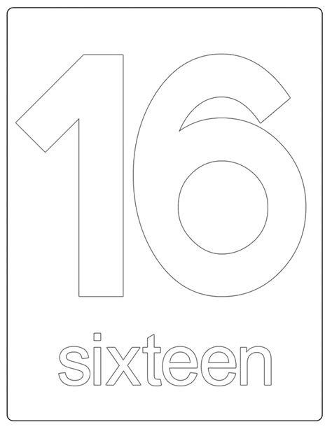 number   printable coloring pages