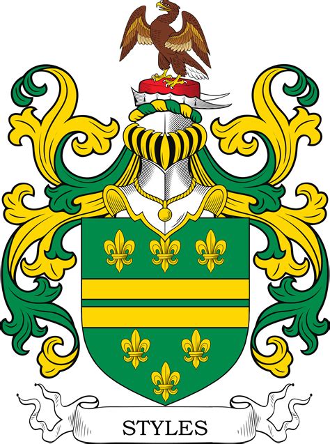 styles family crest coat  arms   history