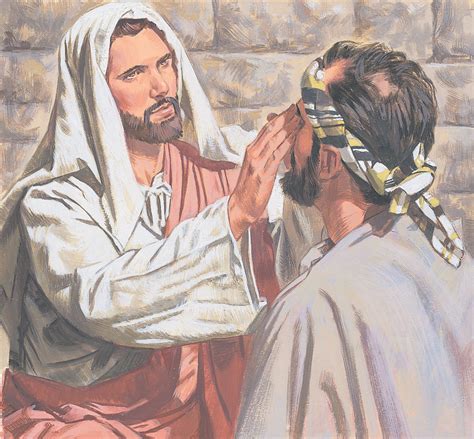 jesus heals  blind man  good shepherd