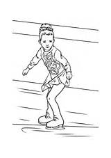 Coloring Skating Schlittschuhlaufen Skater Patinaje Ausmalbild Ausdrucken sketch template