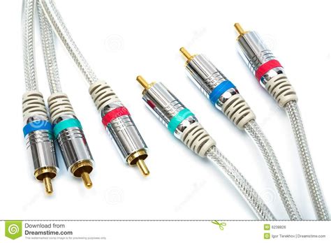 component video cable stock photo image  connections