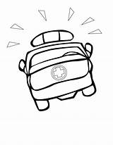 Coloring Ambulance Pages Kids Popular Library Clipart Sketch sketch template