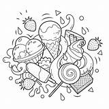 Coloring Pages Cute Doodle Sweet Waffle Kawaii Treat Freebie Icecream Ice Cream Colorfly Time Some Coloriage Enjoy Drawing Its Food sketch template