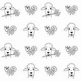 Coloring Spring Sheep Printable Freebie Meinlilapark sketch template