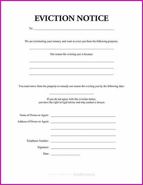 eviction notice arkansas  form form resume examples