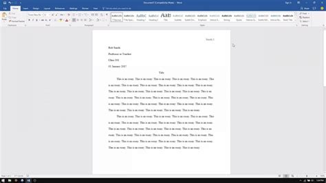 essay  proper heading mla format layout  thatsnotus