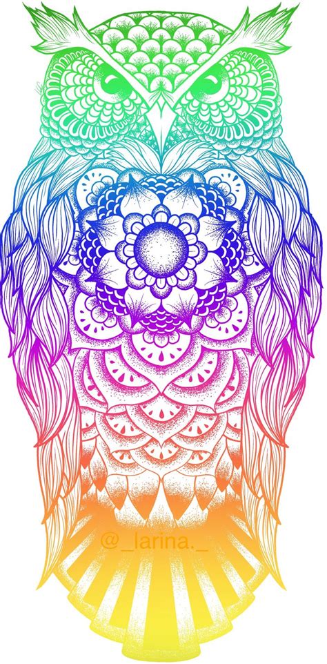 mandala owl drawing follow   instagram atlarina
