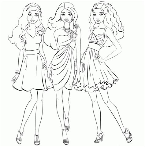 barbie colouring pages  girls barbie coloring pages  girls