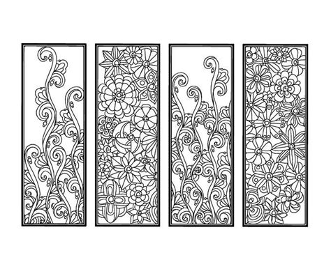 diy bookmarks set   printable coloring page instant etsy