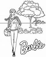 Barbie Coloring Pages Girl Girls Logo Printable Print Sporty Topcoloringpages Modern sketch template