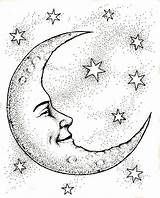 Crescent Mond Sterne Luna Sonne Loteria Geniales Celestial Lunas Cresent Tatuaje Mizanticaret sketch template