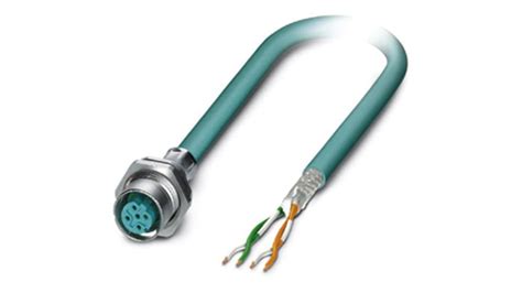 cable ethernet categorie  phoenix contact bleu mm pur avec connecteur rs