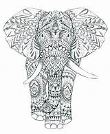 Coloring Elephant Pages Mandala Complex Printable Adults Geometric Animal Head Intricate Elephants Getcolorings Color Drawing Getdrawings Abstract Sheets Colorings El sketch template