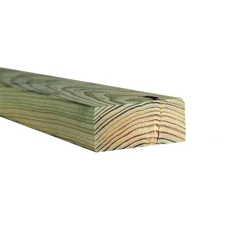 Treated Yellow Pine 2 In X 4 In X 16 Ft 06 S4s Dimensional Lumber