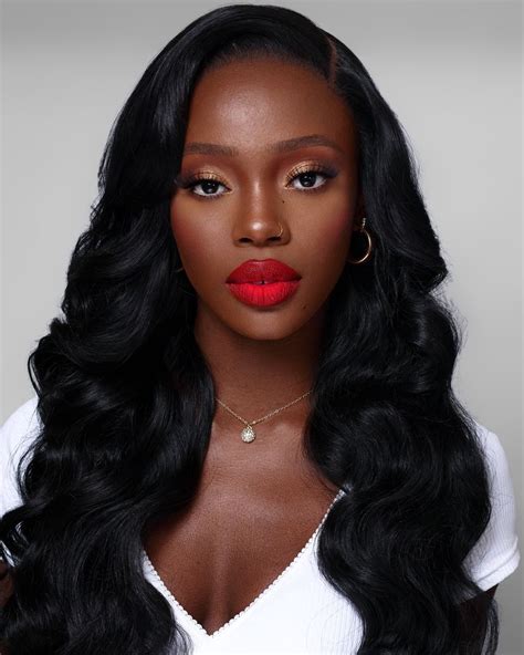 Red Lips Makeup Look Makeup For Black Skin Glam Makeup Look Black