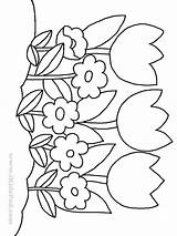 Flowers Coloring Pages Row Acessar sketch template