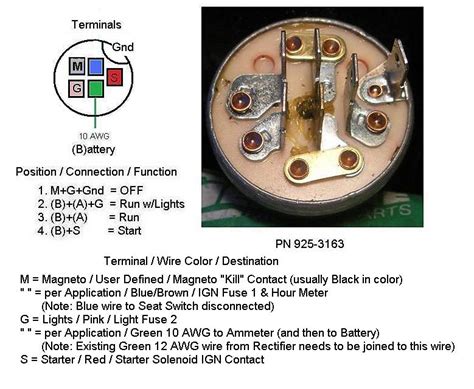 lawn mower  prong ignition switch wiring diagram