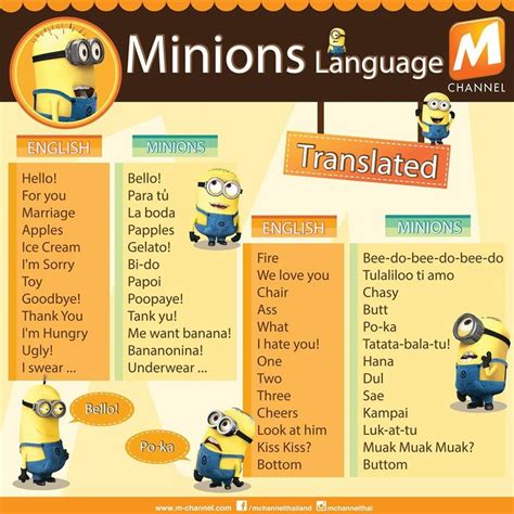 minions language minions language minion words minions