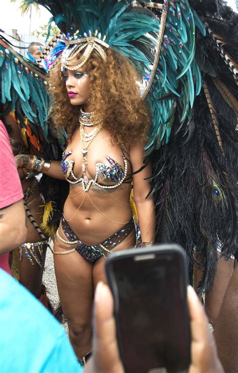 celeb paparazzi rihanna at kadooment day in barbados august 3rd