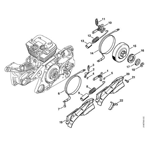 stihl ms  chainsaw ms rvwz parts diagram chain brake