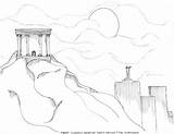 Olympus Mount Drawing Coloring Draw Pages Getdrawings sketch template
