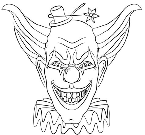 scary clown coloring pages halloween educative printable scary