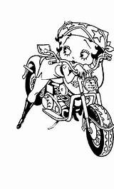 Coloring Betty Boop Pages Motorcycle Kids Adult Style Ride Choose Board sketch template