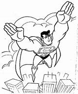 Coloring Superman Printable Pages Kids Color sketch template
