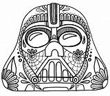 Coloring Pages Skull Muertos Dia Los Printable Print Crazy Dead Aztec Sugar Color Adults Troll Vader Face Darth El Adult sketch template