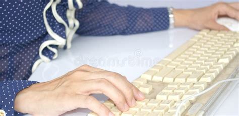 secretarys hand touching computer keys stock photo image  personal
