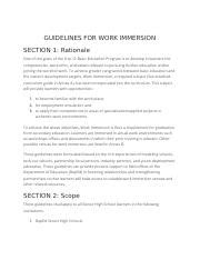 guidelines  work immersiondocx guidelines  work immersion