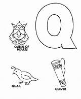 Coloring Letter Alphabet Pages Quail Abc Queen Activity Quiver Sheet Sheets Printable Color Print Kids Primary Learn Activities Honkingdonkey Preschool sketch template