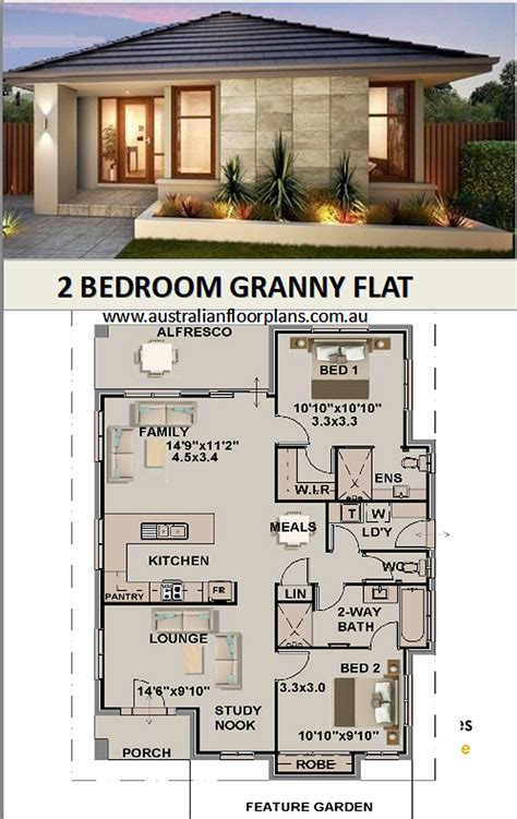 granny flat  bedroom home plan  sbhlh    sq foot concept house plans  sale
