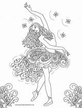 Coloring Barbie Dancing Pages Singing Dance Book Colouring Printable sketch template