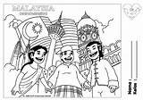 Coloring Pages Merdeka Kids Malaysia Colouring Cartoon Independence Sheets Printable Blogthis Email Twitter Banner Choose Board Flag sketch template